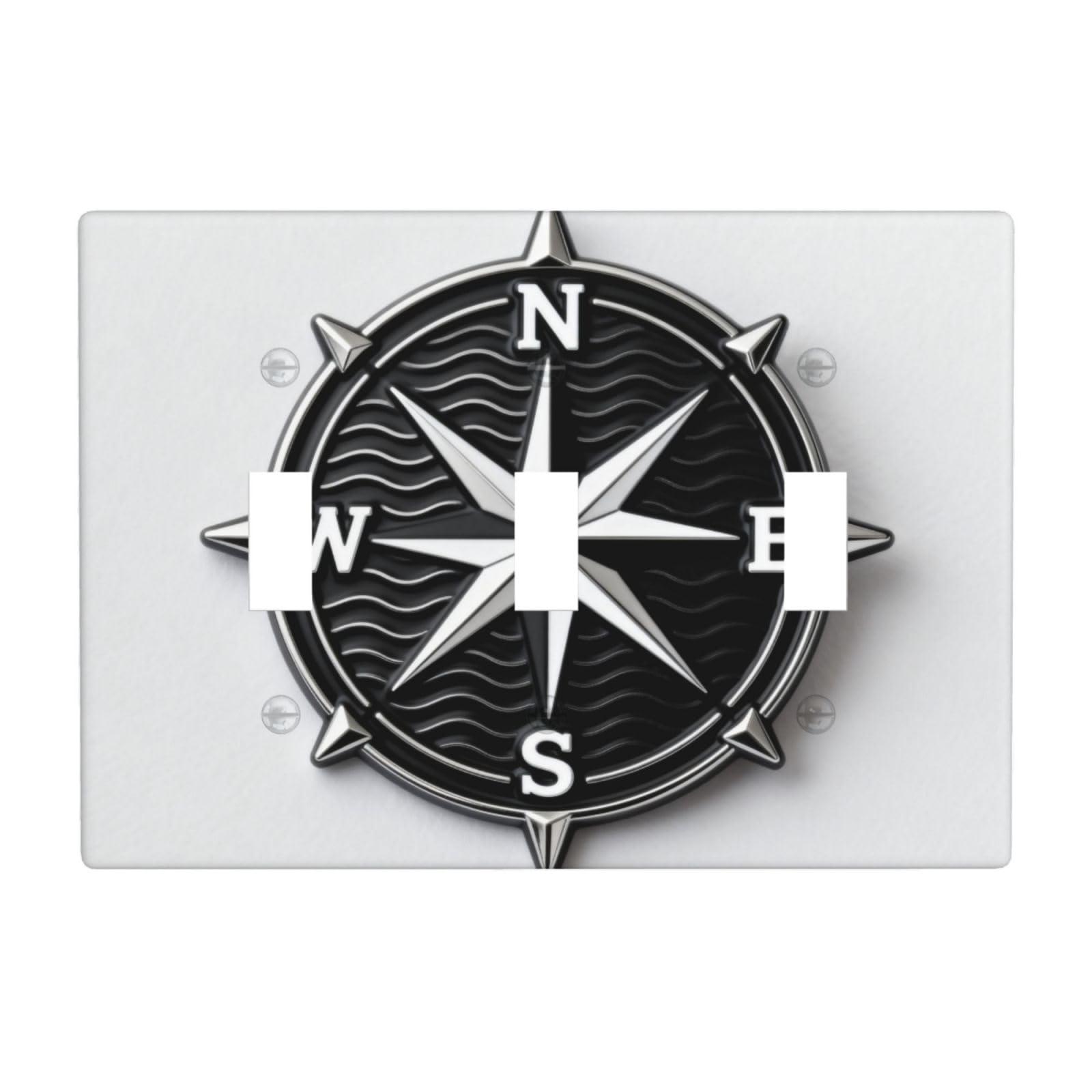 Compass 3 Gang Switch Plate Cover-Unbreakable Polycarbonate Wall Plate, Heat Resistant Toggle Switch Decor for Home