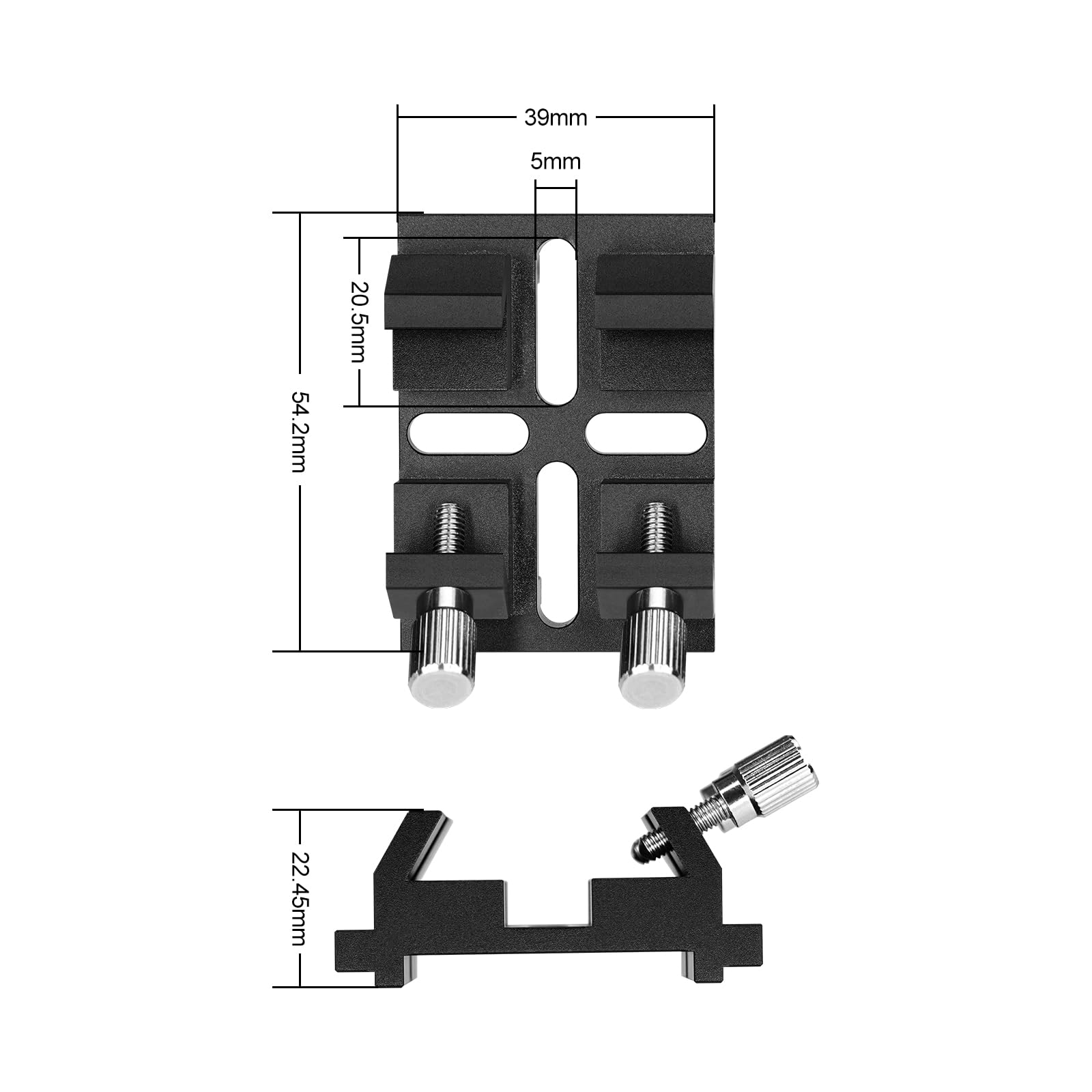 Svbony SV224 Telescopio Finderscope Mount, Metal Telescopio Ranura para Soporte de Cola de Milano, Base de Cola de Milano Accesorios para la Instalación del Telescopio Guía SV182 SV106
