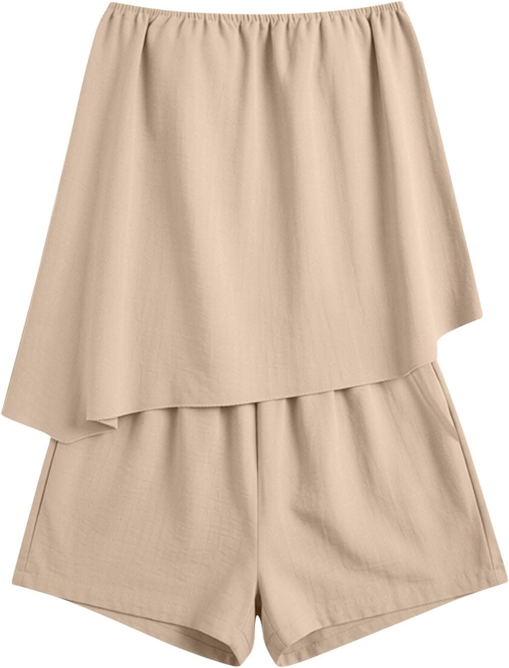 Women's Fashion Solid Color Sleeveless Blouses and Pants Two Piece Matching Set Travel Vacation Beach Outfits