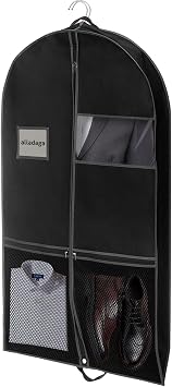 43" Garment Bag for Travel and Storage, Suit Bag with Duffle Design, Ideal for Hanging Clothes, Blazers, Dresses, Coats, and Wardrobes 1 Pack