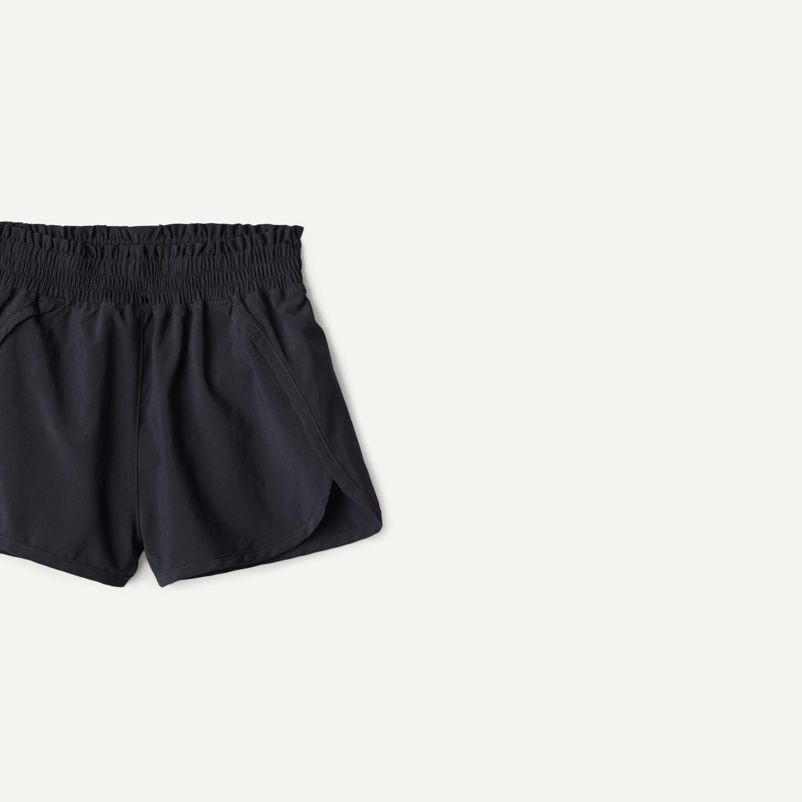 Amazon Essentials Pantalones Cortos Deportivos de Talle Alto y Tejido Elástico de Alto Rendimiento con Cintura Elástica Niñas