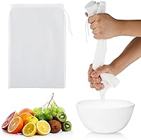 4-Pack Reusable Nylon Nut Milk Bags 8x12 Inch Fine Mesh Cheesecloth Strainer for Juice, Coffee, Yogurt, Tofu, Cold Brew