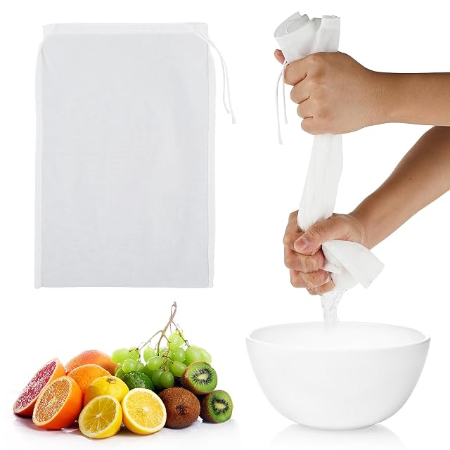 4 Pack Nylon Nut Milk Bag 8 12 Inches Fine Mesh Cheese Cloth Multiple Usage Reusable Food Strainer