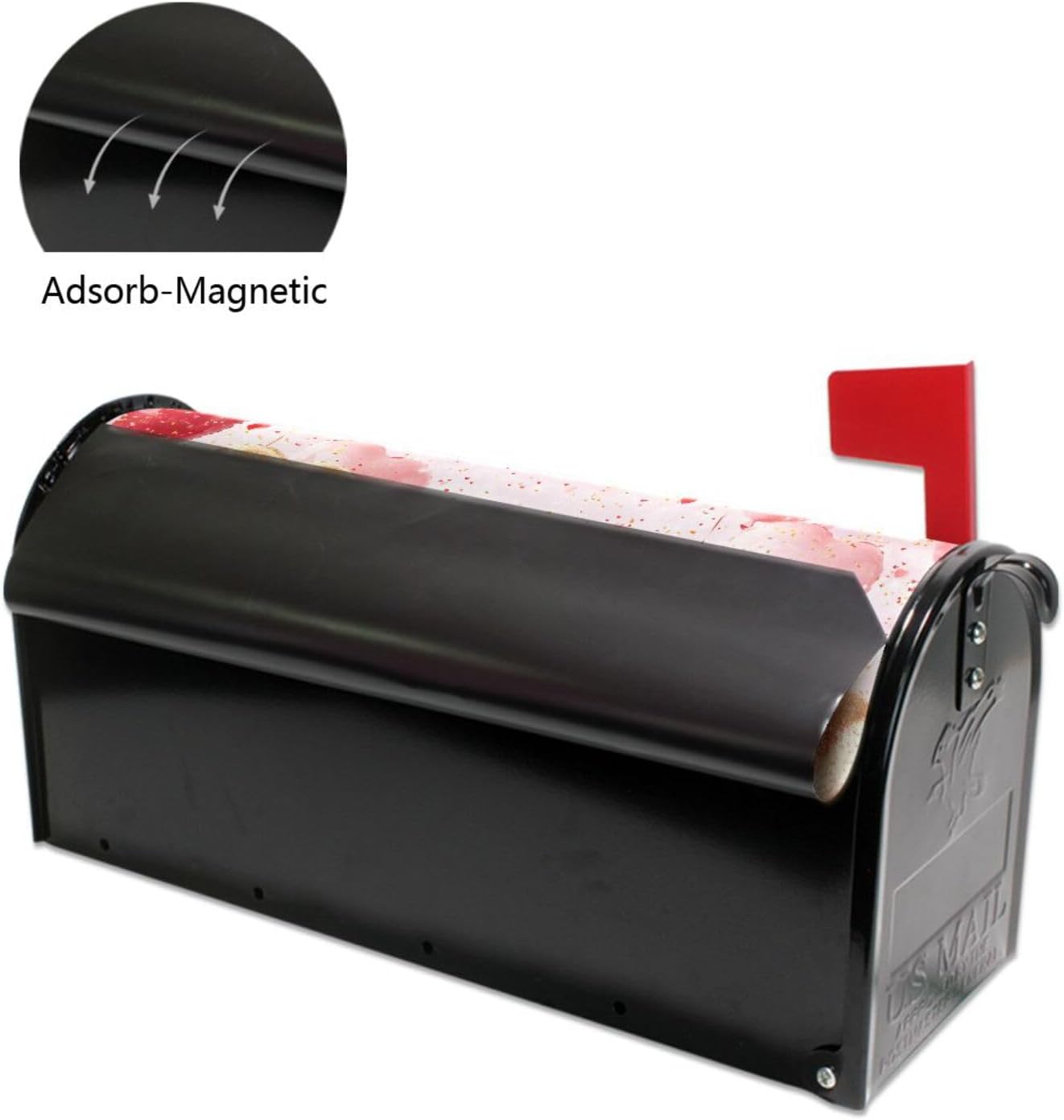 ALAZA Valentines Day Heart Shape Balloon04 Magnetic Mailbox Cover MailWraps Garden Yard Home Decor for Outside Standard Size-18"x 20.8"