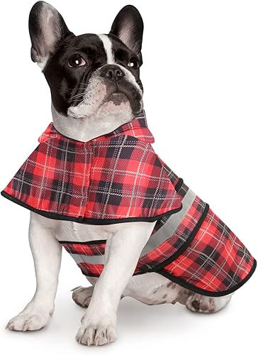 Miniatura 16 de HDE Dog Raincoat Jacket Reflective Adjustable Hooded Pet Poncho Rain Coat with Leash Hole for Small to X-Large Dogs Camo - S