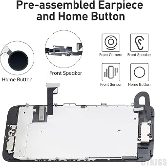 for iPhone 7 Screen Replacement with Home Button 4.7 Black LCD