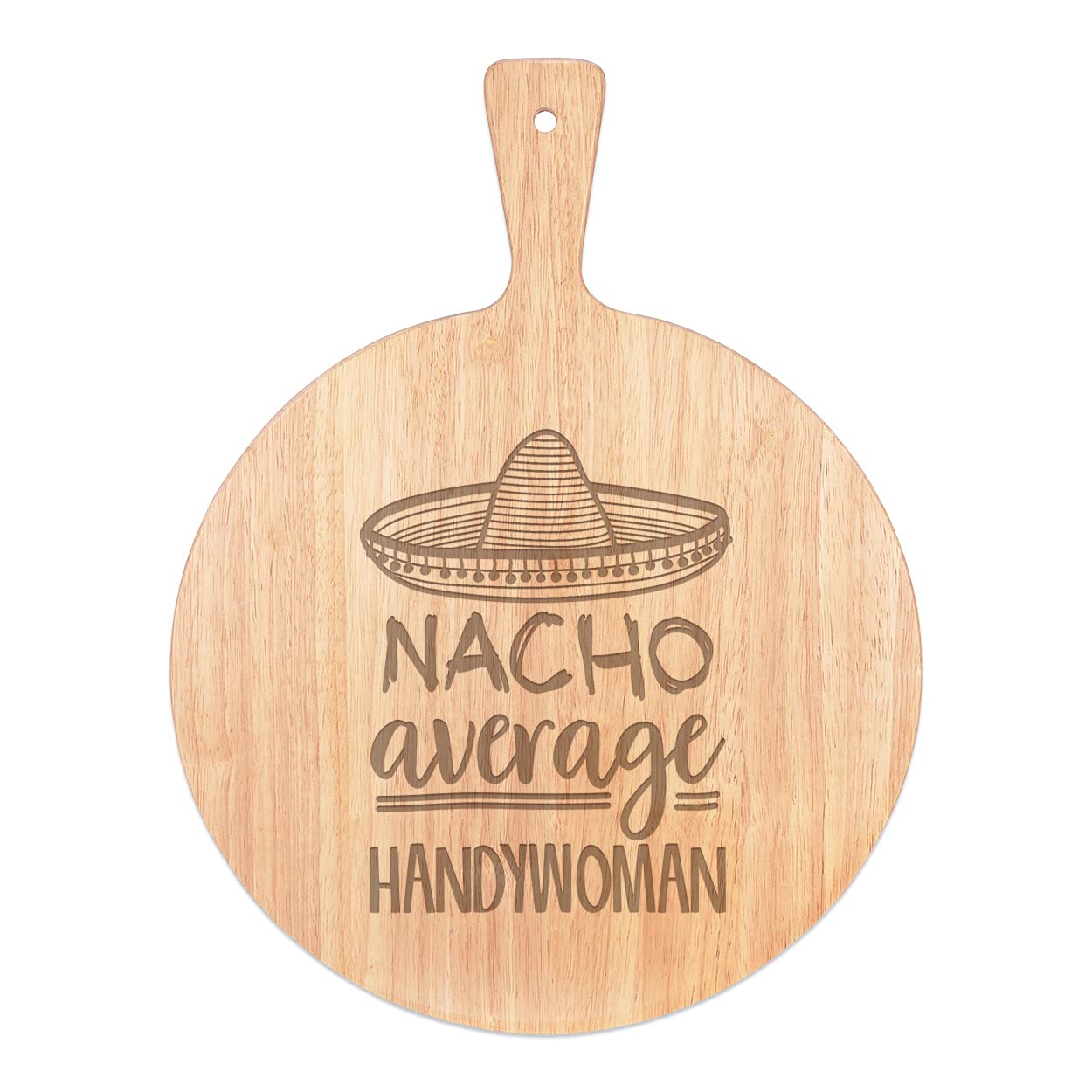 Pizza board rame plateau service poignée bois rond 45x34cm Handywoman