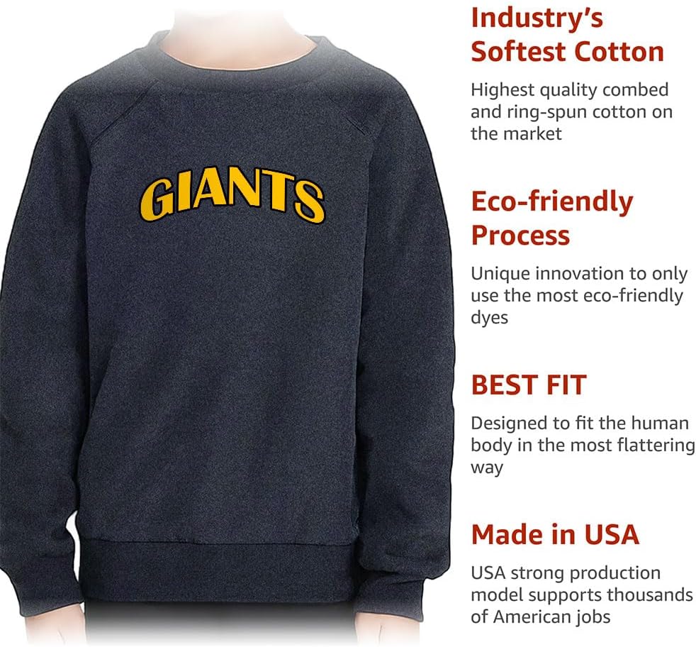 Giants Toddler Raglan Sweatshirt - Baseball Lovers Gifts - Clothing for Boys