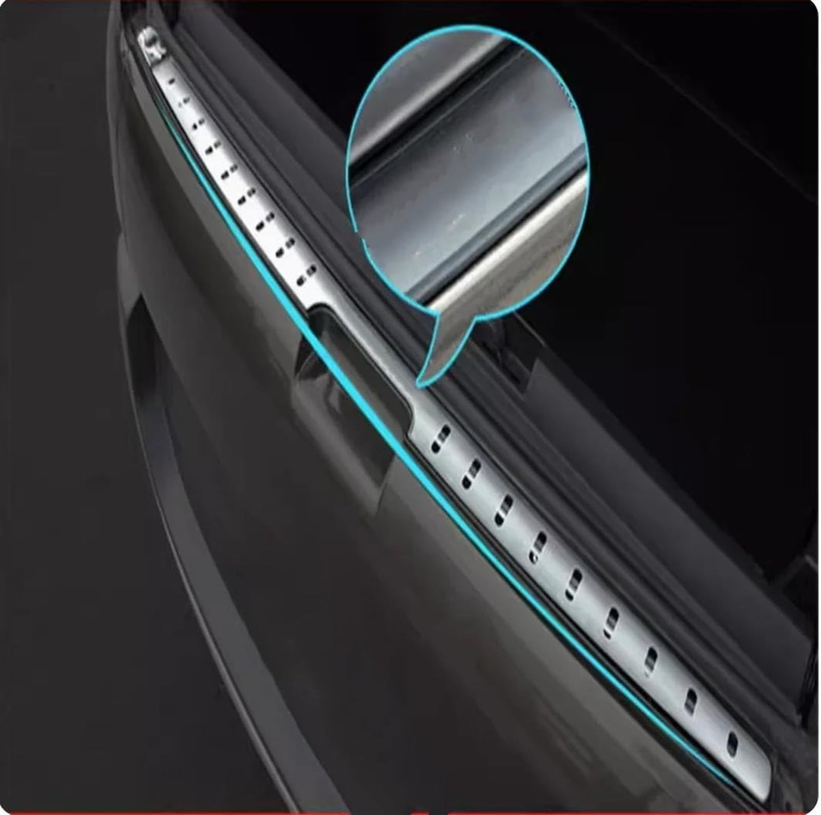 Protector de Parachoques de Coche Tiras Protectoras de Parachoques Trasero para Peugeot 3008 2013-2016, moldura de Placa de protección Trasera de Maletero de Acero Inoxidable