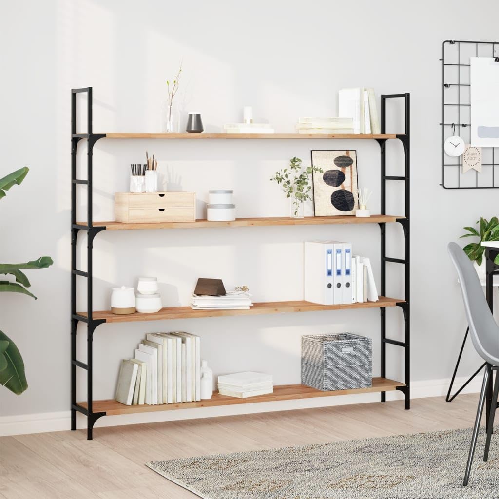 Étagère murale en acacia de 120 cm pour organiser avec style votre cuisine