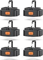 Vista 11 de Luces de campamento recargables FLY2SKY 3 piezas de luces negras para tienda de campaña, mini linterna, linterna LED portátil para campamento