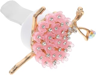 Zerodeko Flower Car Air Vent Clip Floral Decor with Rhinestones Aromatherapy Clip for Car Interior Creative Auto Decoration Elegant Fragrance Emission