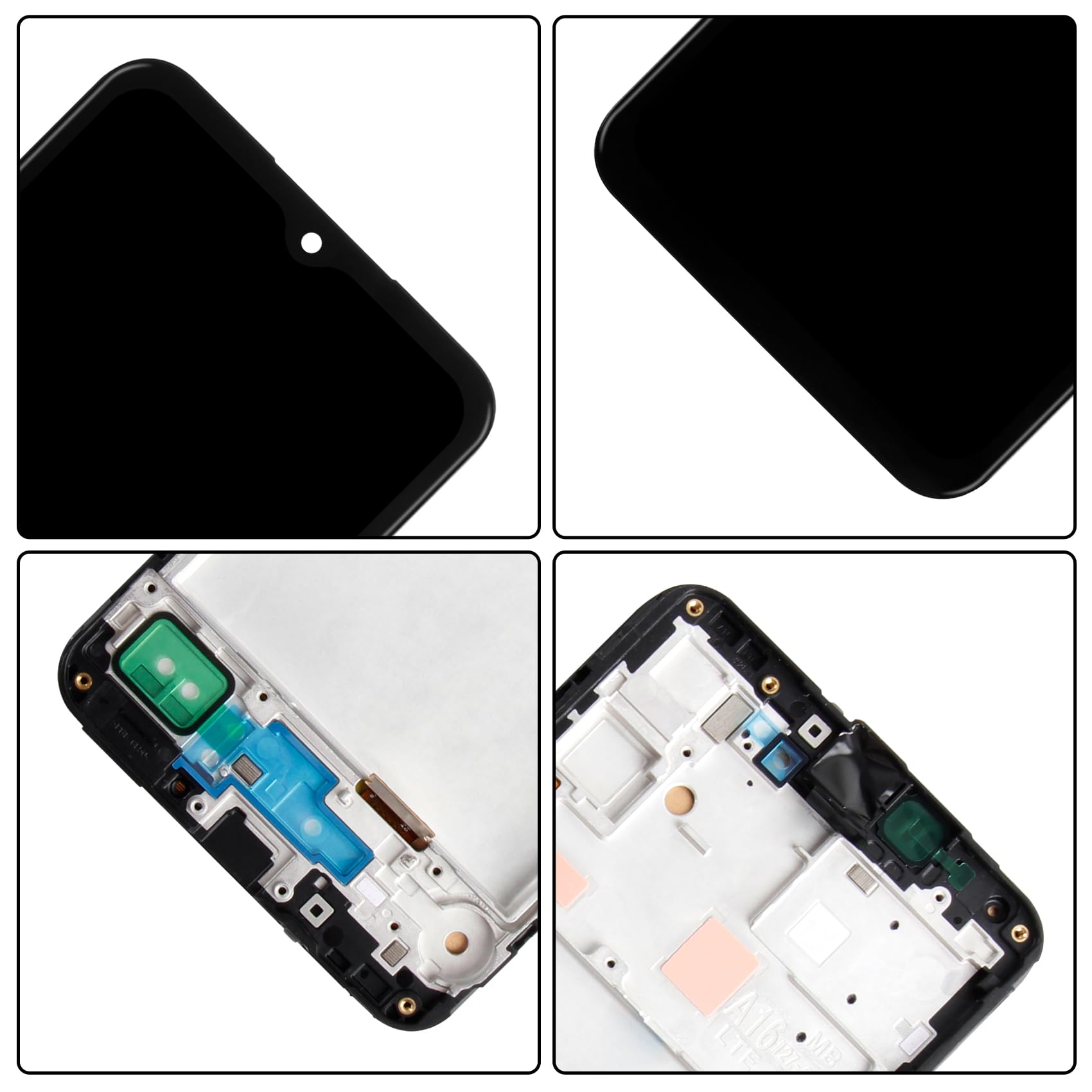 Samsung Galaxy A16 4G A165 SM-A165F A165M Display LCD Touch Screen Digitizer Full Glass Assembly Nero con Telaio