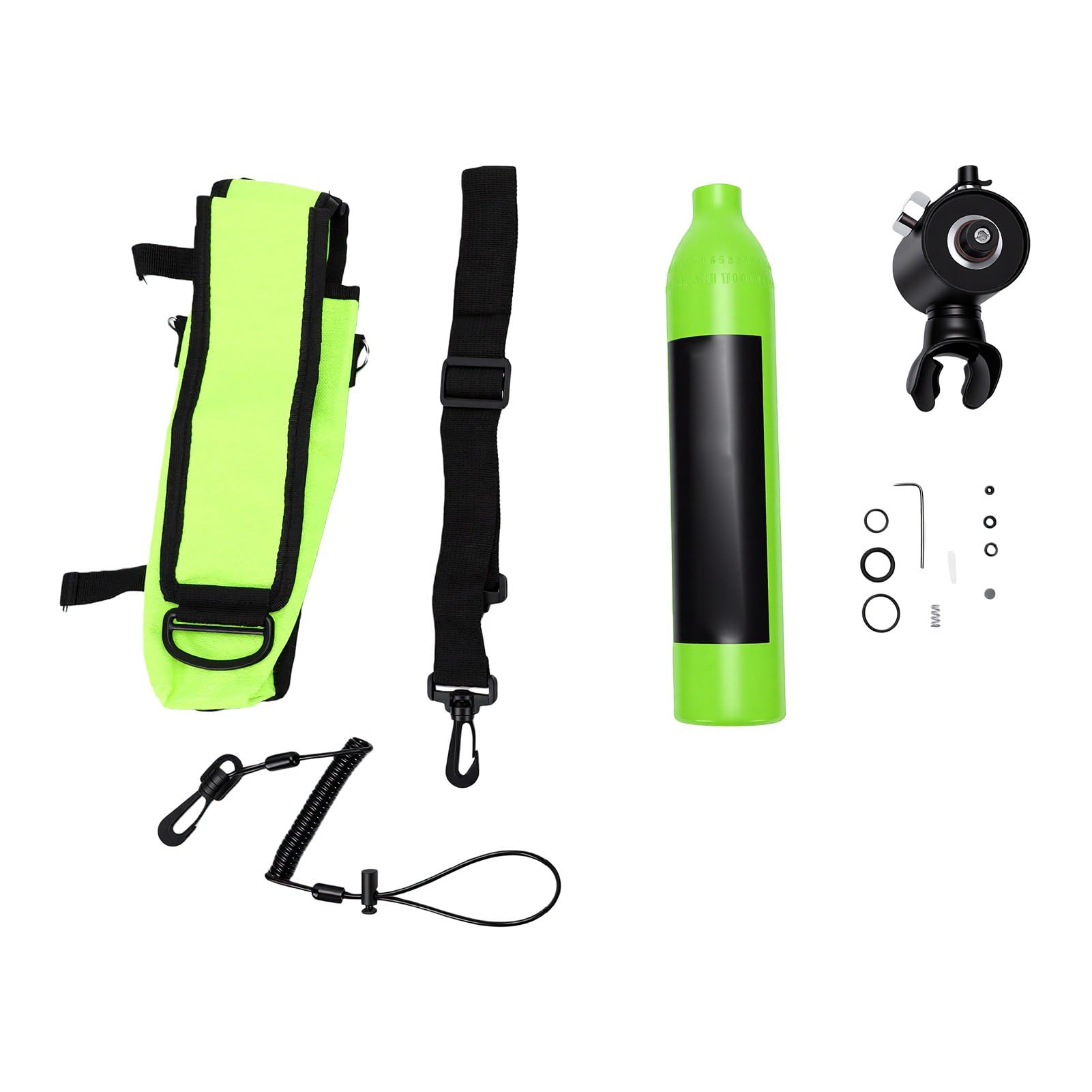 Alomejor Mini Tanque de Buceo 0.5L Cilindro de Aire Portátil para Buceo