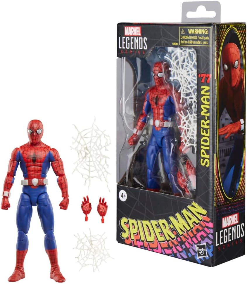 Marvel Legends Series Spider-Man '77 6-Inch Movie Inspired Classic Collectible Action Figure