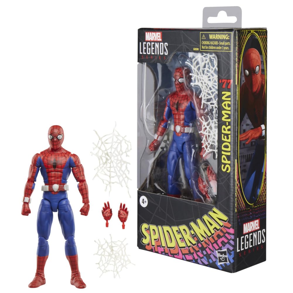 Marvel Legends Series Spider-Man '77 6-Inch Movie Inspired Classic Collectible Action Figure