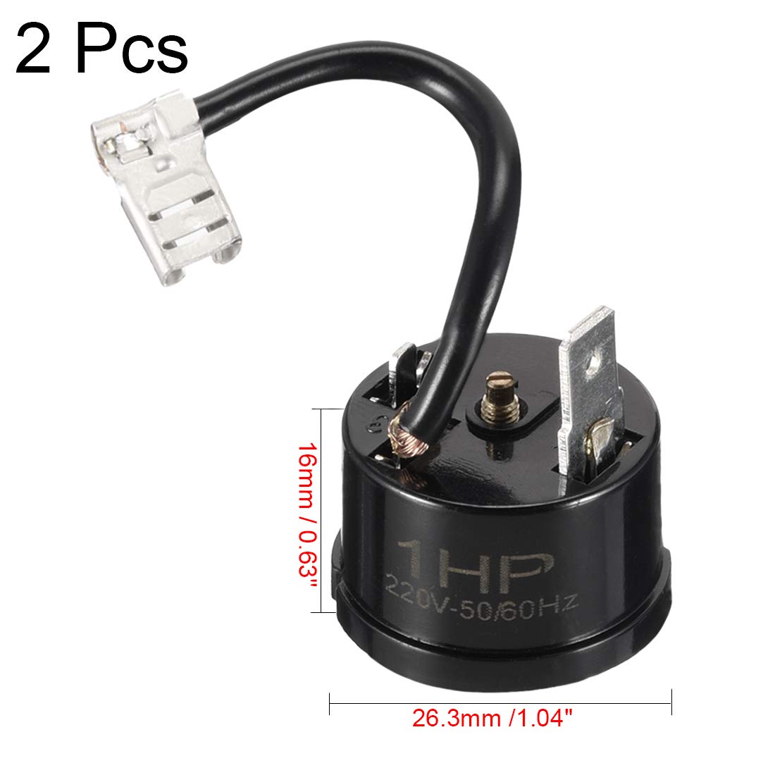 Sourcingmap 2pcs Household Freezer Thermal Overload Protection Replacement 750W 1HP - Image 2