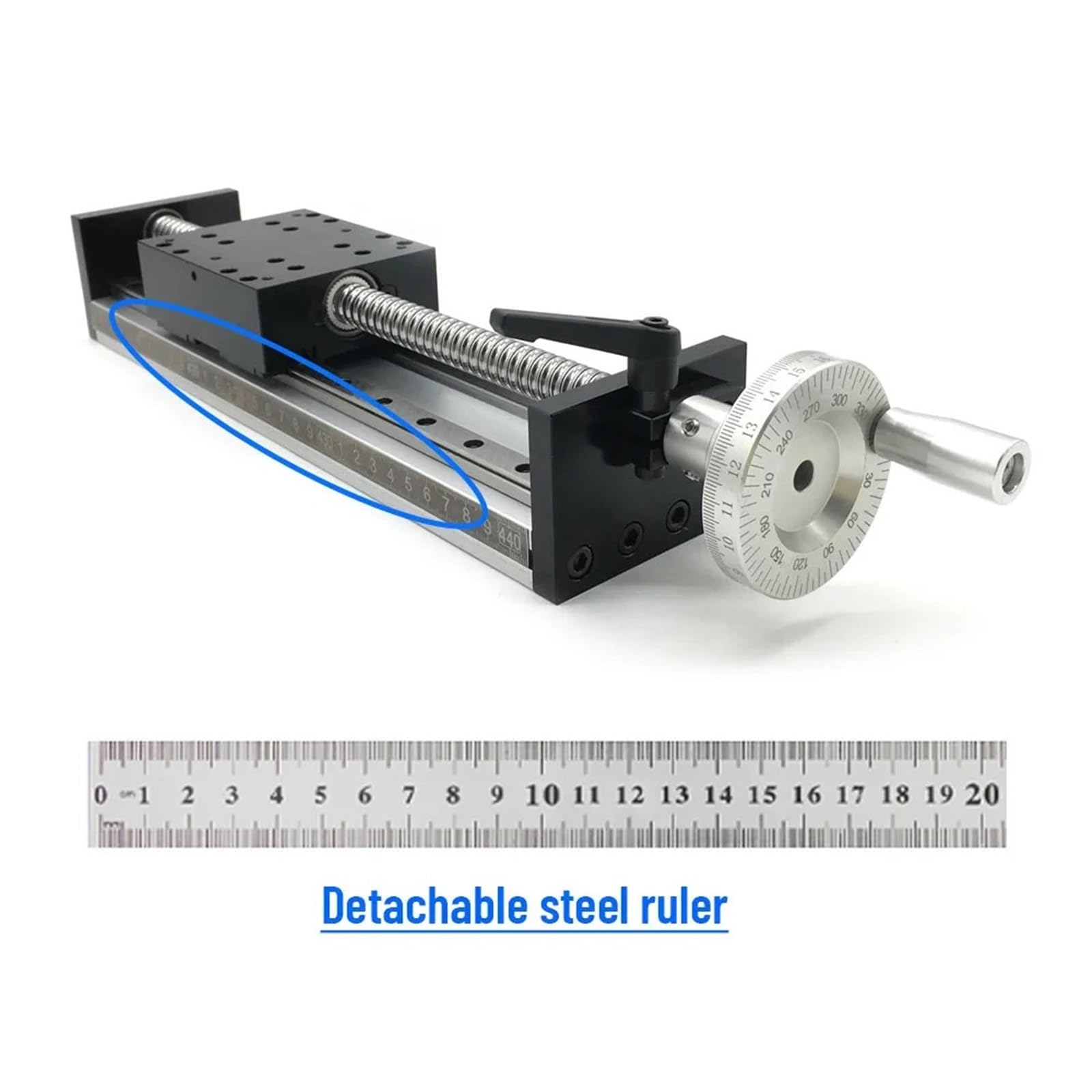 Dual Optical Axis Manual Sliding Table Rail Guide Manual Slide Table Linear Guide Rail 100-500mm Stroke Motion Rail SFU1204 Ball Screw for 3D Printer(300mm Stroke)