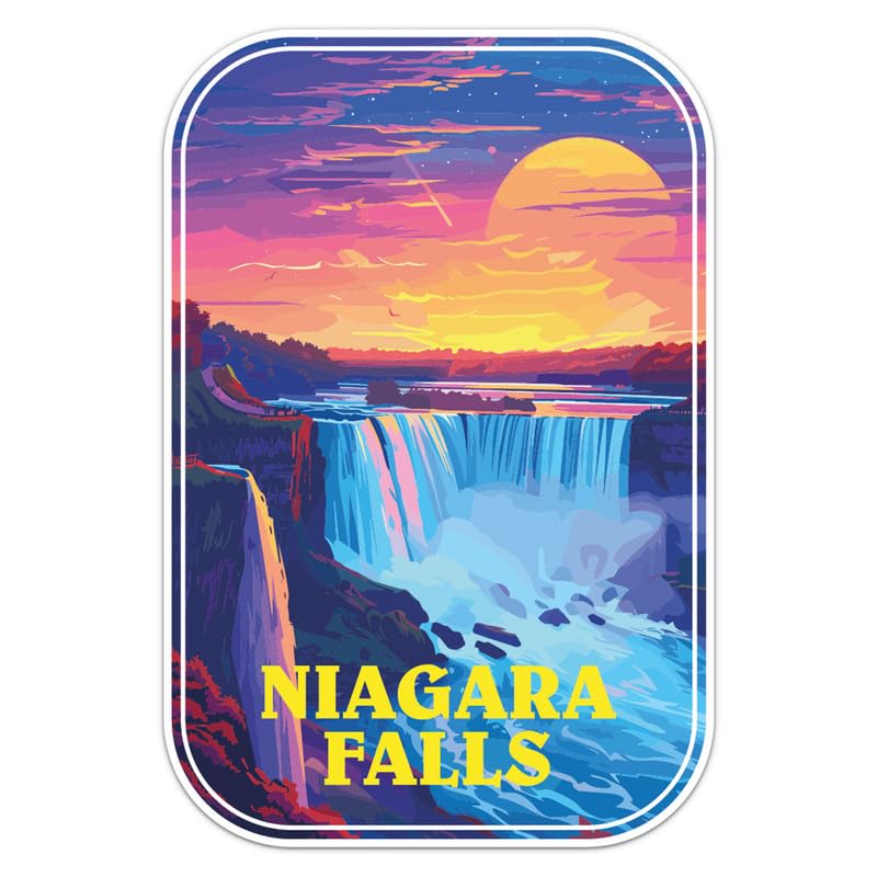 Generic Niagara Falls Sticker - Waterproof Durable Adhesive UV-Resistant Vinyl Decal for Car Bumper, Laptop, Water Bottle, Wall, and Window, Size - 3'