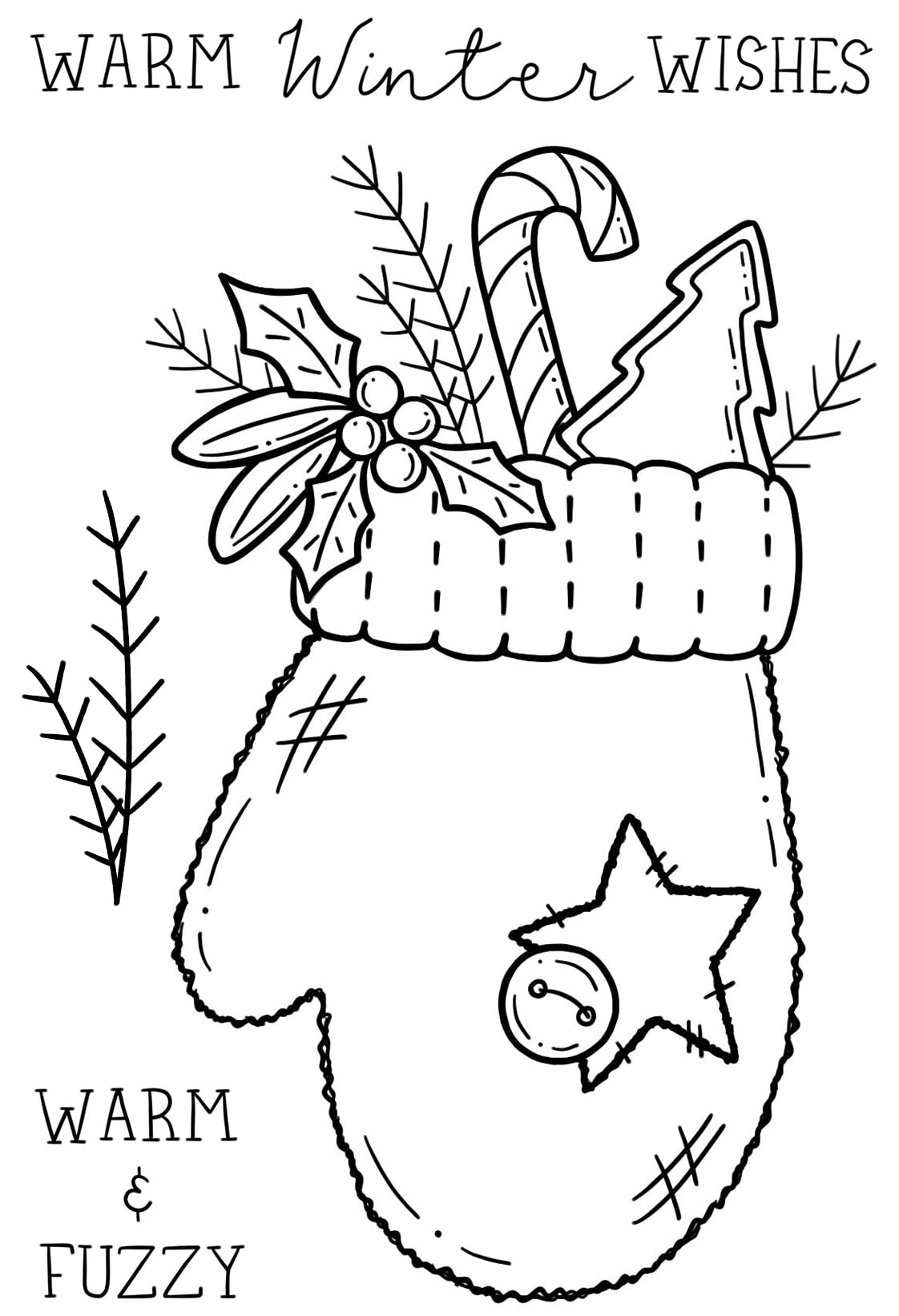 Sam Poole - Fuzzy Mittens - Clear Stamp Set