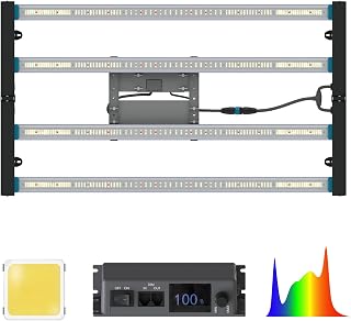 ATREUM HYDRA-3200 LED Grow Light 320W Full Spectrum 3x5ft 2x4ft 1136pcs Diodes Enhanced Deep Red Uniformity Dimmable Daisy Chain Veg Flower Greenhouse 4 Bar Lamp for Indoor Plants
