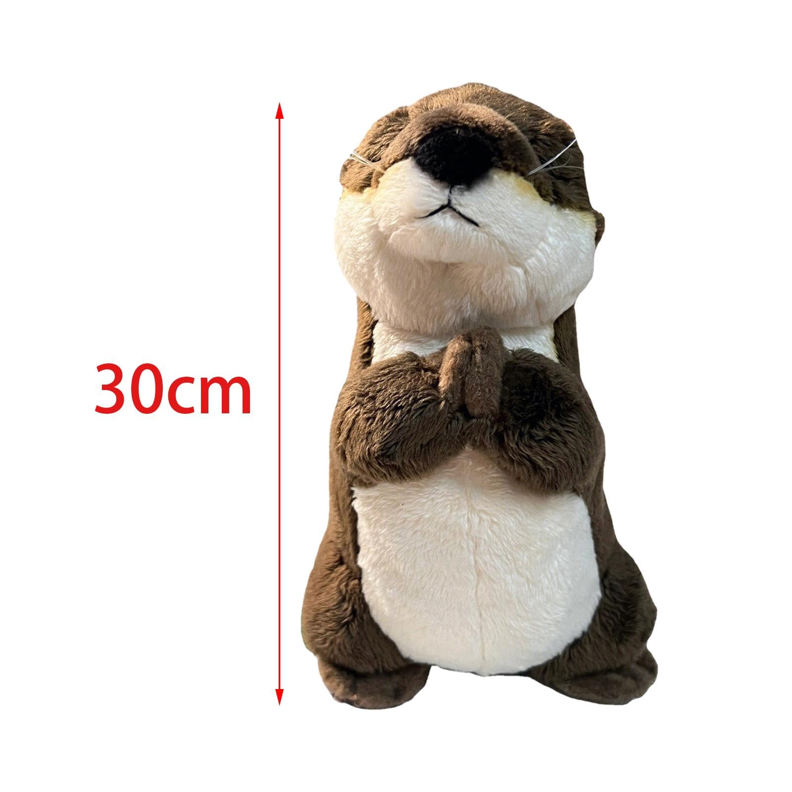 Simpatico Peluche a Forma di Lontra Marina, Decorativo, per Auto, Giocattolo per Dormire, Ideale per Bambini, Ragazzi E Ragazze, Regali di Compleanno, 30 cm