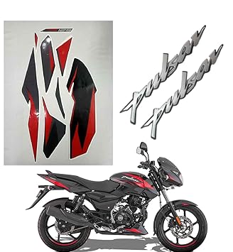 RideStick Sticker & Decal for Bike (Red, Black, Multicolor)