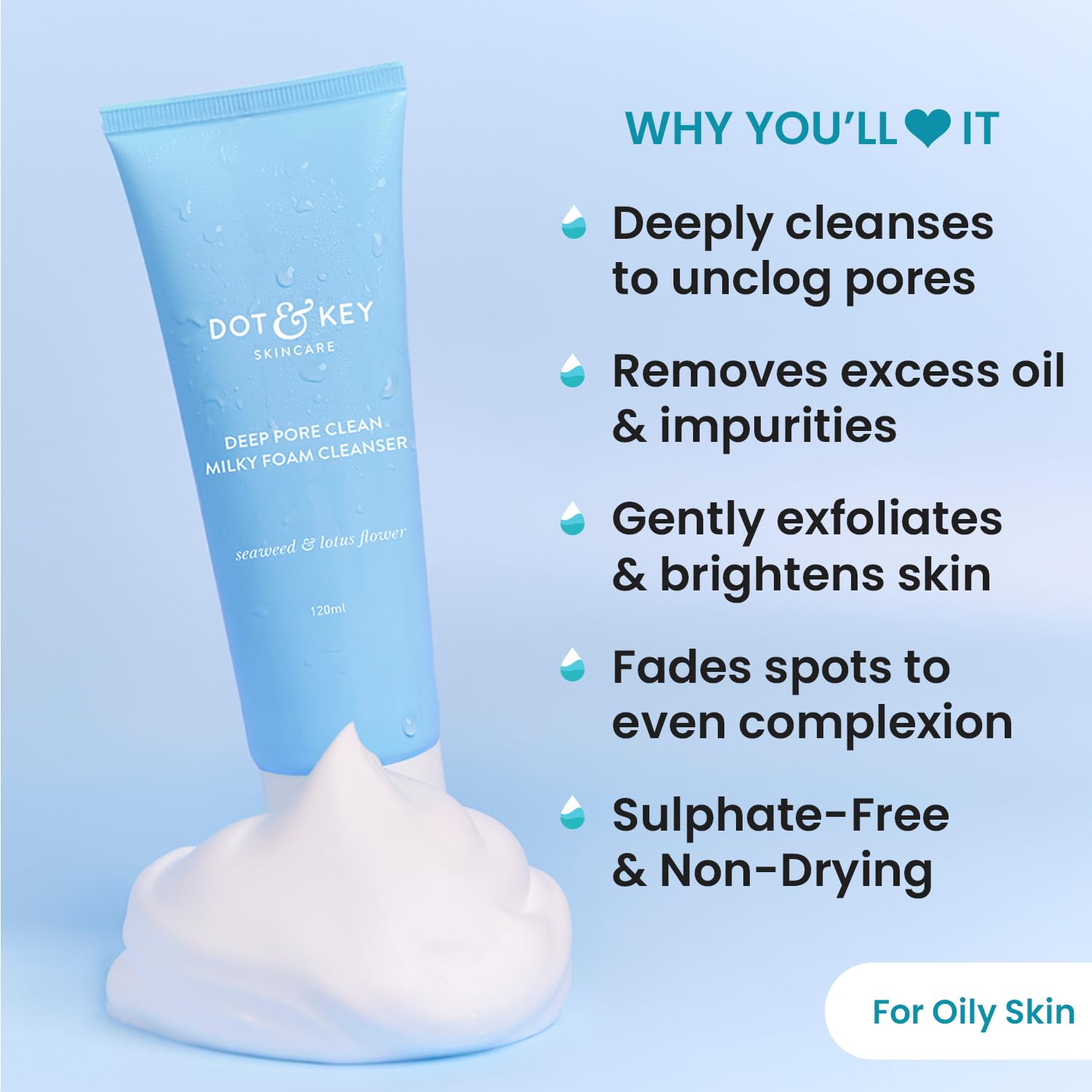 Dot & Key Pore Care Combo | Cleanser 100ml, Gel Moisturizer 60ml 1
