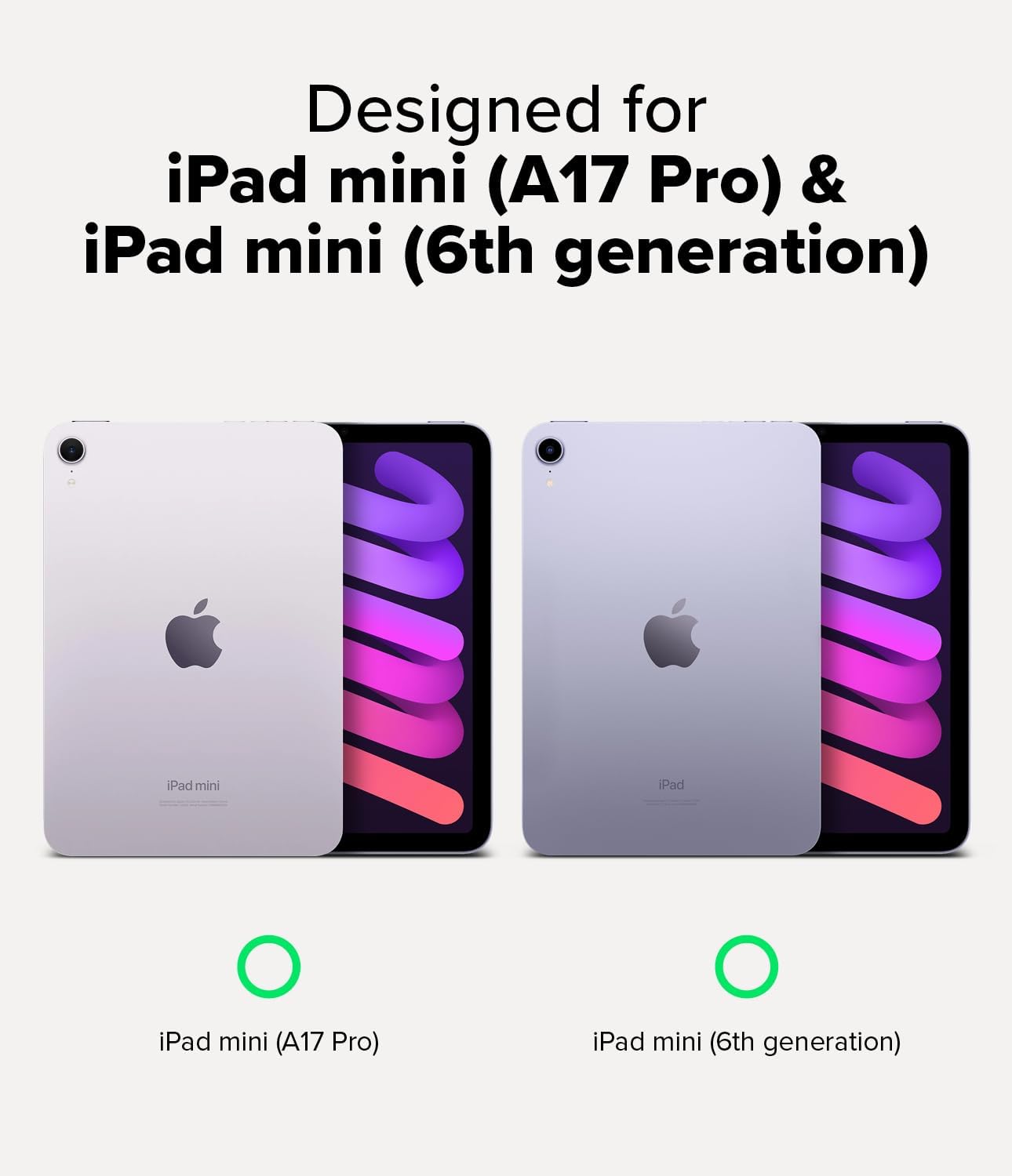 Ringke Fusion [Overcharge Prevention] Compatible with iPad mini 6 Case (6th Generation) and iPad mini A17 Pro Case, Transparent Hard Back TPU Bumper Cover with Pen Holder - Smoke Black