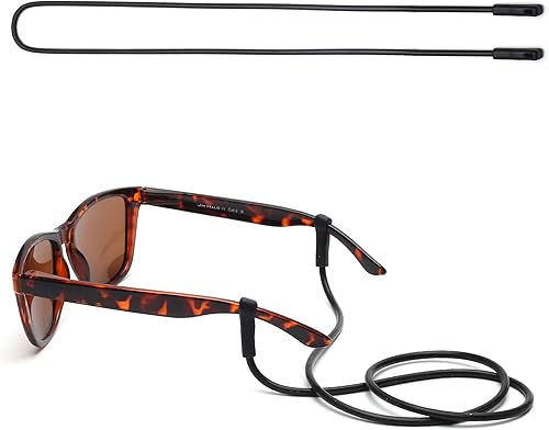 Miniatura 2 de JM Soporte de correa elástica de silicona para lentes de sol, resistente al agua, cadena de gafas de sol deportivas para mujeres, hombres y niños,