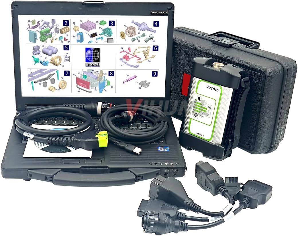 VOCOM I 88890300 Diagnostic Interface Vo PTT 2.8.250 Impact Truck Diagnosis and Vo PTT 2.8.250 Prosis Industrial Software with CF53 Laptop (Tool+CF53+PTT 2.8.250+prosis Industry)