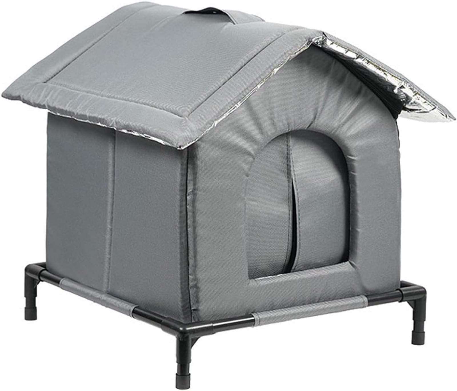 Niche Chat Extérieur, Niche pour Chat Exterieur, Protection Imperméable Ente Chaude,avec Base Surélevée Et Coussin, pour Chats Et Petits Chiens