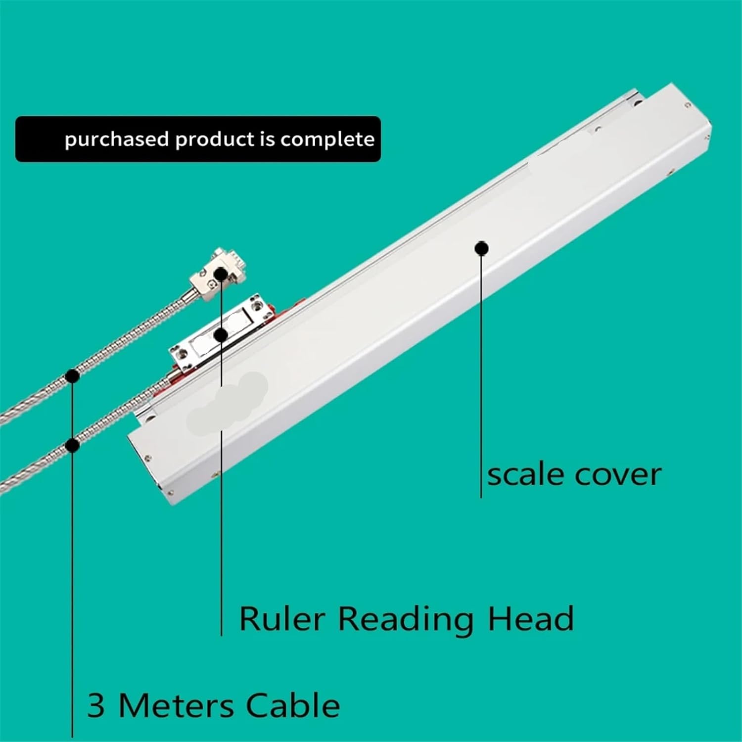 Optical Grating Ruler, 120mm 0.005mm Linear Scale Optical Suitable for Lathe Encoder,Linear Scale Sensor