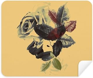 Water Color Flower Leaves Rose Cleaning Cloth Screen Cleaner 2pcs Suede Fabric
