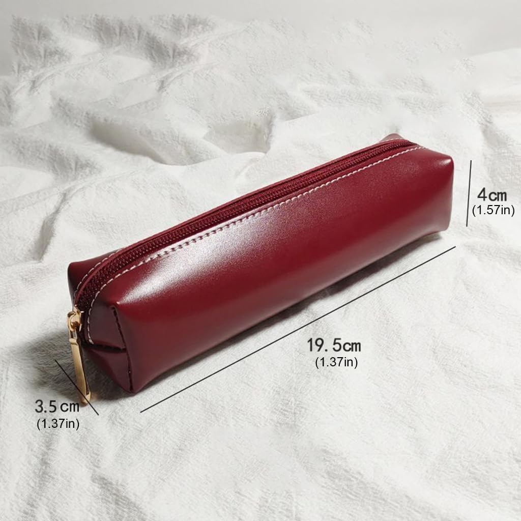 Colorful PU Pen Organiser Large Storage Space For Study Supplies or Makeup Tools Hold Case For Teens Adults image 5