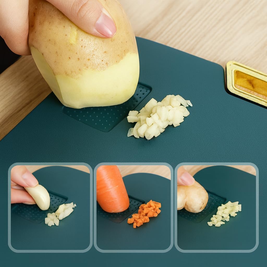 Tábua de Corte Premium Antibacteriana – Polietileno Resistente, Não Mancha e Não Deforma | Ideal para Carnes, Legumes e Cozinha Profissional | Alça Ergonômica, Super Higiênica e Fácil de Limpar