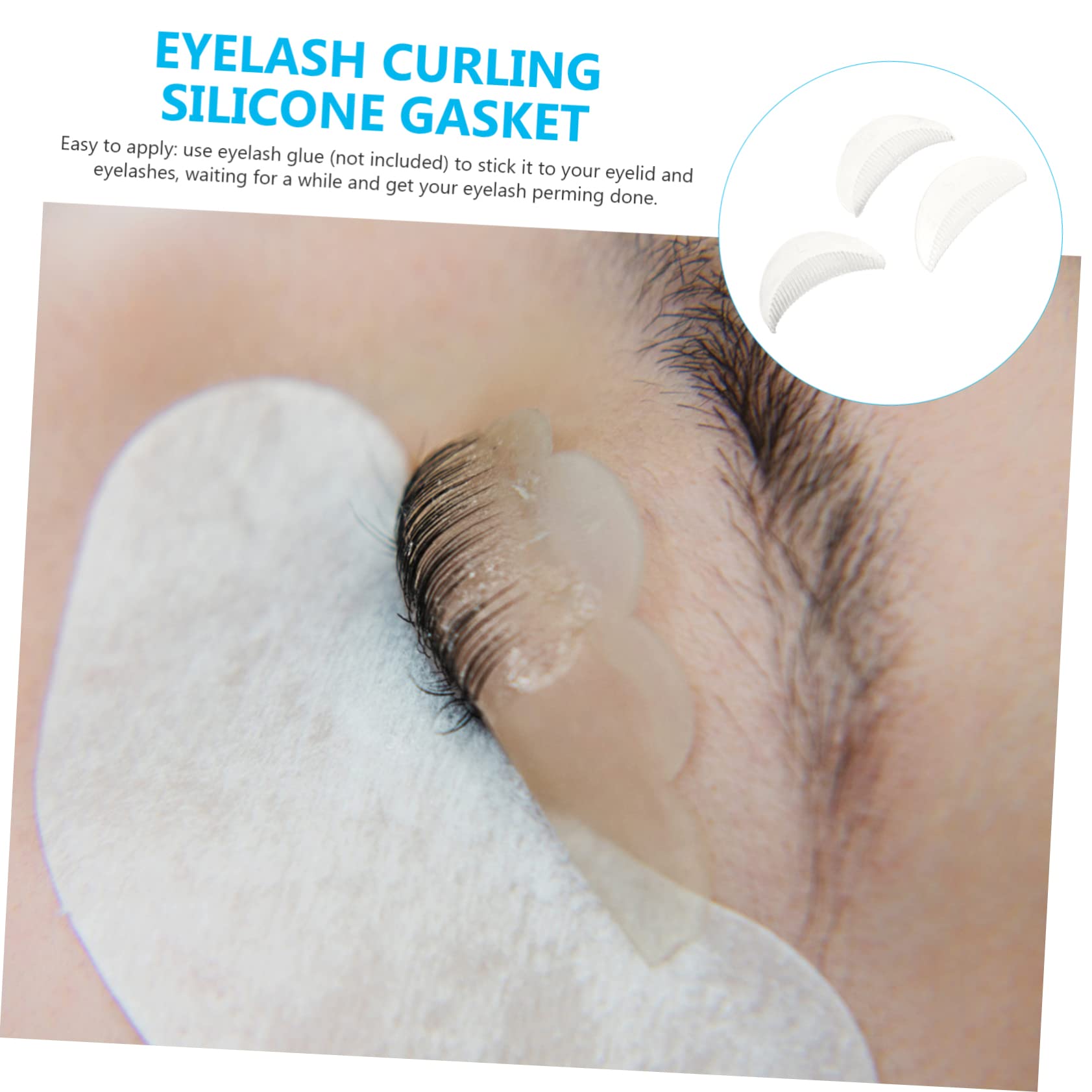 Ipetboom 20pcs Eyelash Perming Pads for Lash Lifts No Glue Needed Silicone Makeup Tool Easy to Use Lash Curler Pads