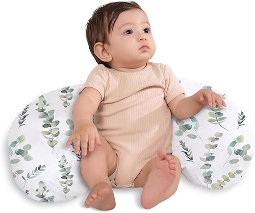 Little Grape Land - Almohada de lactancia mejorada, lactancia materna y biberón durante 0 a 17 meses, funda suave lavable a máquina con relleno