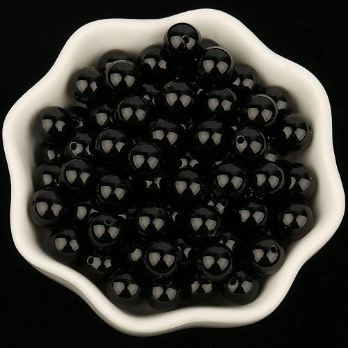 Miniatura 7 de Aproximadamente 35 cuentas de piedra natural de 2564 pulgadas (10 mm) con cuentas de ágata ónix negro que son piedras para sanación de la energía.