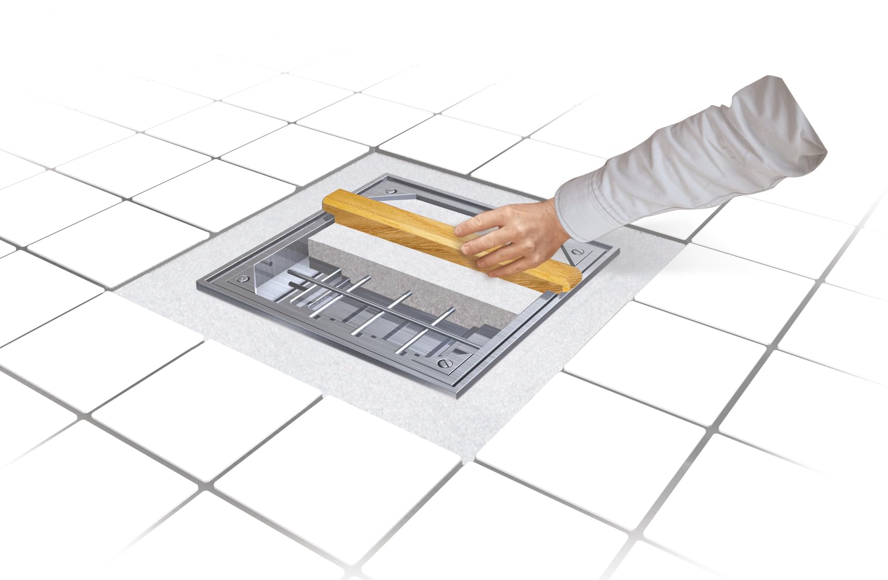 couvercles a paver et a carreler ALU 60x60x10cm