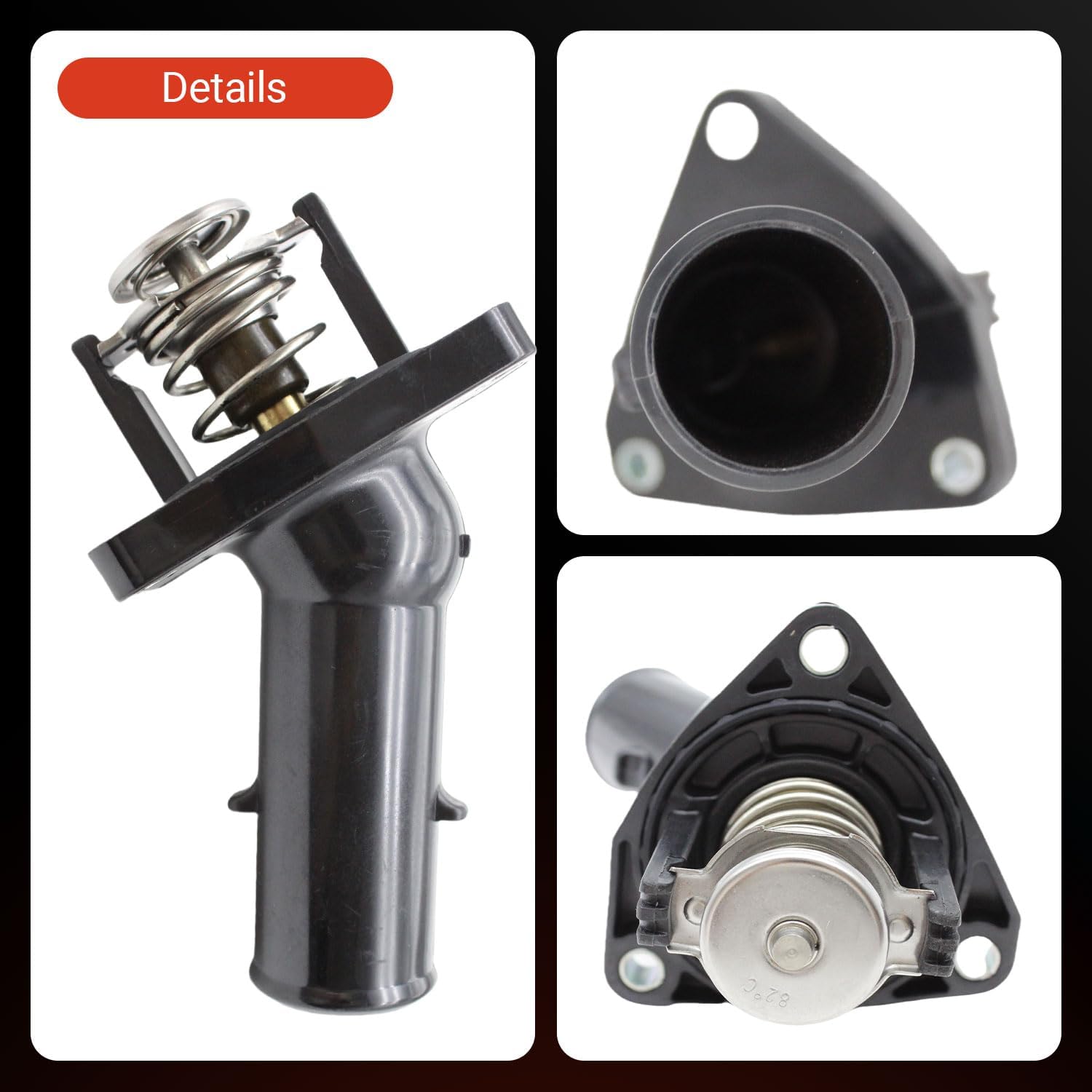 Engine Coolant Thermostat Housing 16031-0P010 Compatible with Toyota 4Runner 2003-2014 FJ Cruiser 2007-2014 Tacoma 2005-2014 Tundra 2005-2014 Replaces 16031-31010 16031-31011