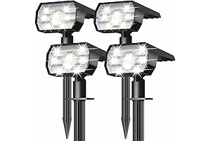 Litom 12 LED Solar Landscape Spotlights with 3 Lighting Modes