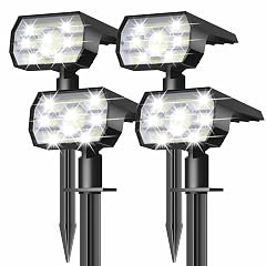 NYMPHY Solar Lights Outdoor Waterproof IP68 56 LED 3 Lighting Modes Solar Powered Garden Yard Spot Solar Lights