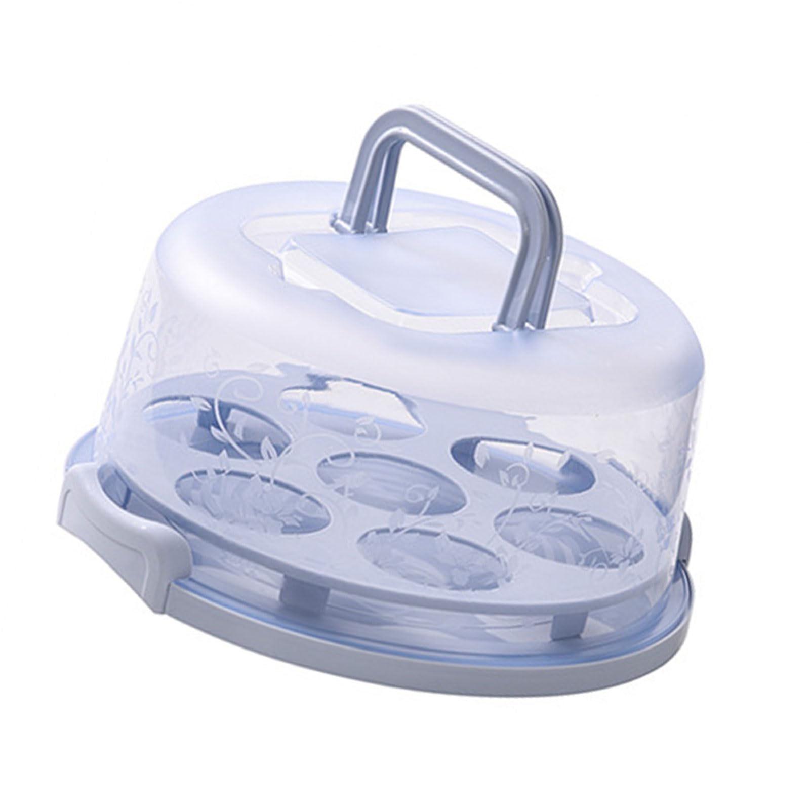 NEWFT Sturdy Cake Carriers with Handle and Lid Unique Cake Holder for Easily Transport of Cakes and Cup Cakes Portable Box