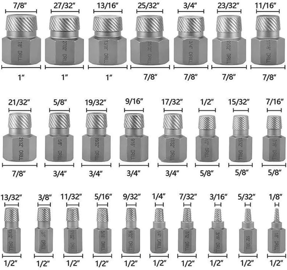 Hexagonal Head Connnect Screw Extractor Set Easily Remove Stripped Screws
