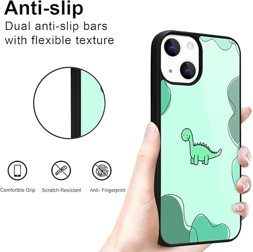 Miniatura 4 de JOYLAND Funda protectora con diseño de dinosaurio verde para iPhone 11 Pro Max, a prueba de golpes, antiarañazos, carcasa trasera de aluminio duro,