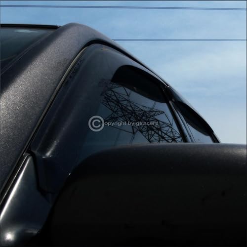 Miniatura 8 de R&L Racing Deflectores de protección contra el sol y la lluvia, para ventana compatible con Dodge Ram Quad Cab 2002-2009