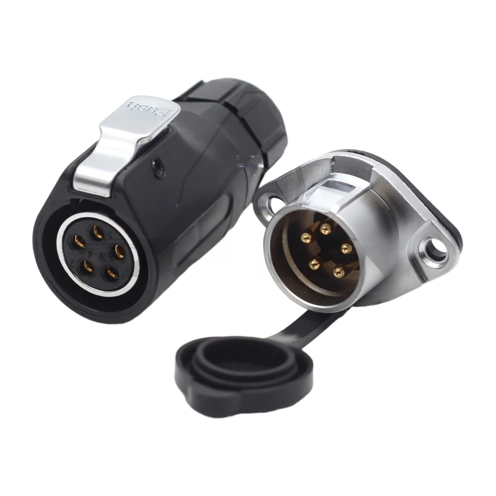 Conector M20 impermeable IP67 con 5 pines para panel