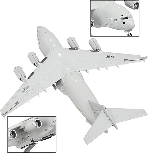 Miniatura 6 de Busyflies Fighter Jet Modelo 1200 Air Force C17 modelo de avión de combate militar fundido a presión para colección y regalo