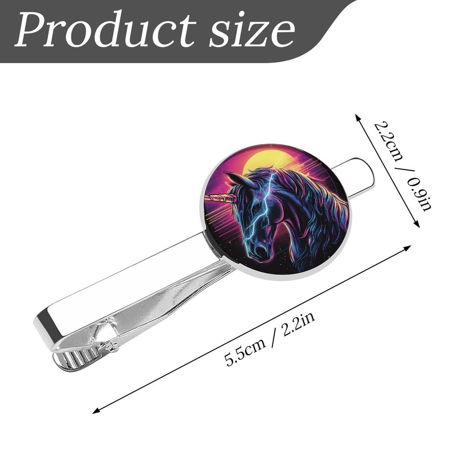 Epic Punk Unicorm Thunder 1 Pair Tie Clips Necktie Bar Pinch Clip for Wedding Business